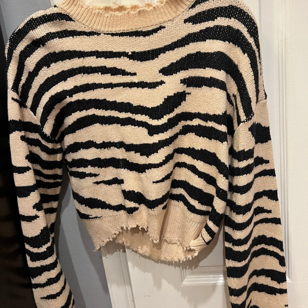 Zebra printed sweater